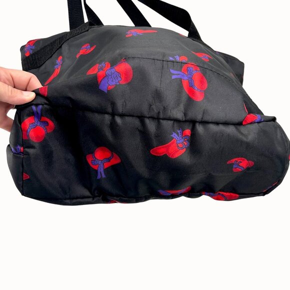 RED HAT SOCIETY BLACK TOTE BAG BY BOVANO USA W/ ZIPPERED POCKETS! - Picture 5 of 6